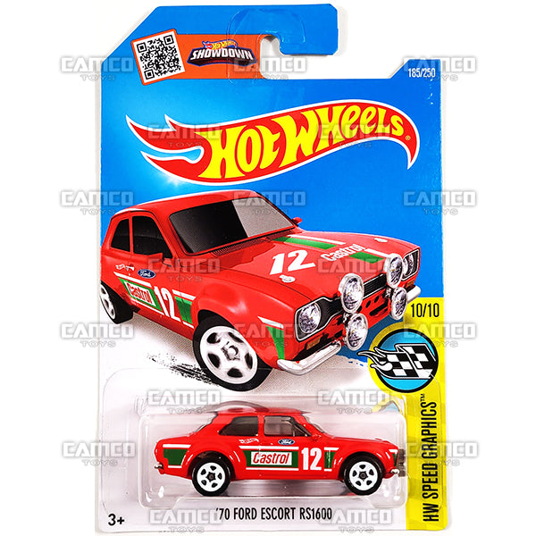 70 Ford Escort RS1600 #185 red - 2016 Hot Wheels Basic Mainline Assortment C4982 by Mattel.