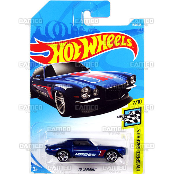 70 Camaro #153 blue Hitchkis - 2018 Hot Wheels Basic G Case Assortment C4982