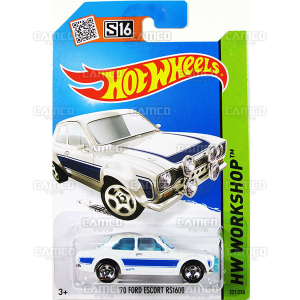 70 Ford Escort RS1600 #221 white (HW Workshop) - 2015 Hot Wheels Basic Mainline C4982