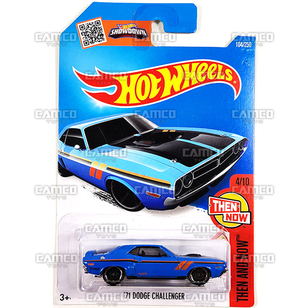 71 Dodge Challenger #104 blue - 2016 Hot Wheels Basic Mainline Assortment C4982 by Mattel.
