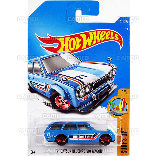 71 Datsun Bluebird 510 Wagon #277 blue (Surfs Up) - 2017 Hot Wheels Basic Mainline M Case - C4982