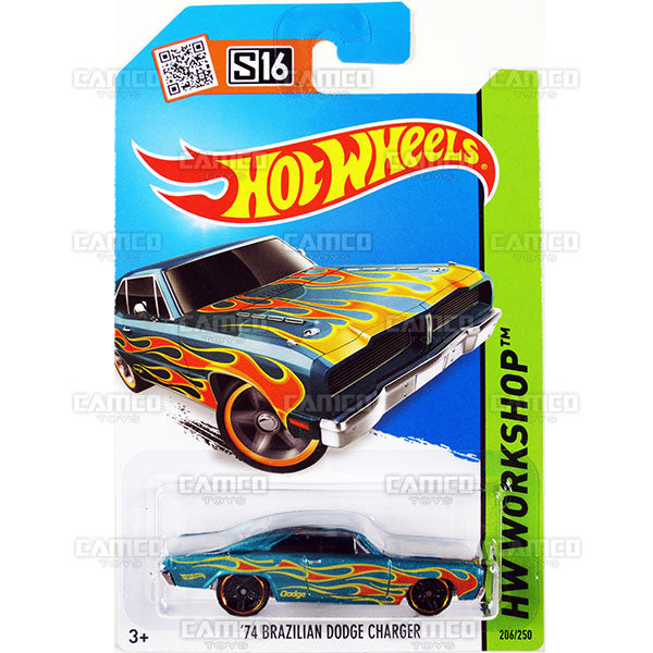 74 Brazilian Dodge Charger #206 green (HW Workshop) - 2015 Hot Wheels Basic Mainline C4982
