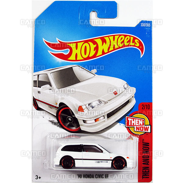90 Honda Civic EF #330 white (Then and Now) - 2017 Hot Wheels Basic Mainline P Case assortment C4982  by Mattel.