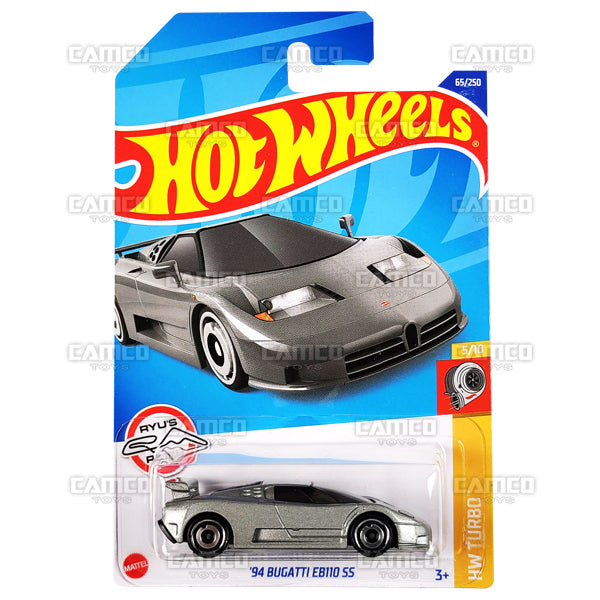 94 Bugatti EB110 SS #65 gray - HW Turbo - 2022 Hot Wheels Basic Mainline 1:64 Case Assortment C4982 by Mattel