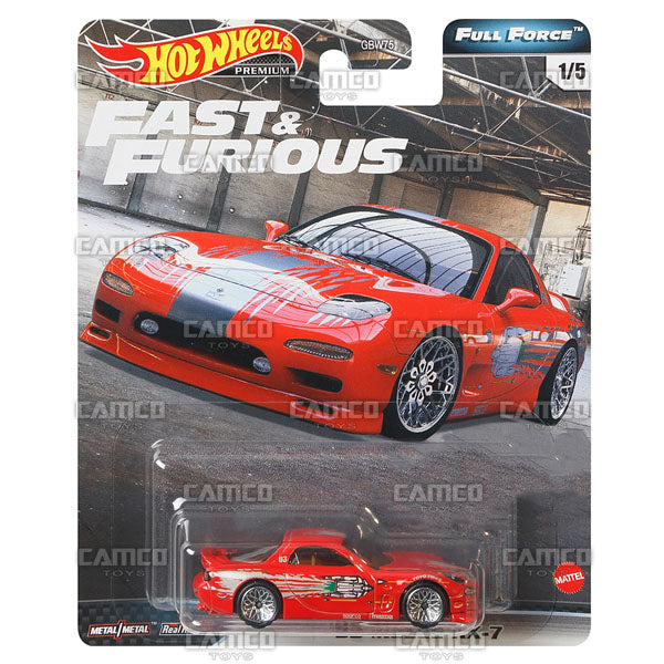 95 Mazda RX-7 (Full Force) - 2020 Hot Wheels Premium FAST & FURIOUS Case H Assortment GBW75-956H by Mattel.