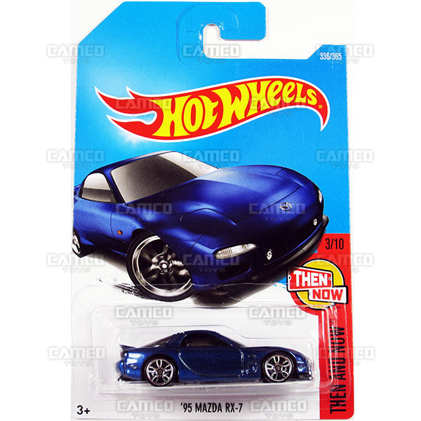 95 Mazda RX-7 #336 blue (Then and Now) - 2017 Hot Wheels Basic Mainline P Case assortment C4982  by Mattel.