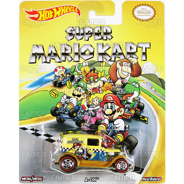 A OK (Super Mario Kart) - 2015 Hot Wheels Pop Culture F Case (SUPER MARIO) Assortment CFP34-956F by Mattel.