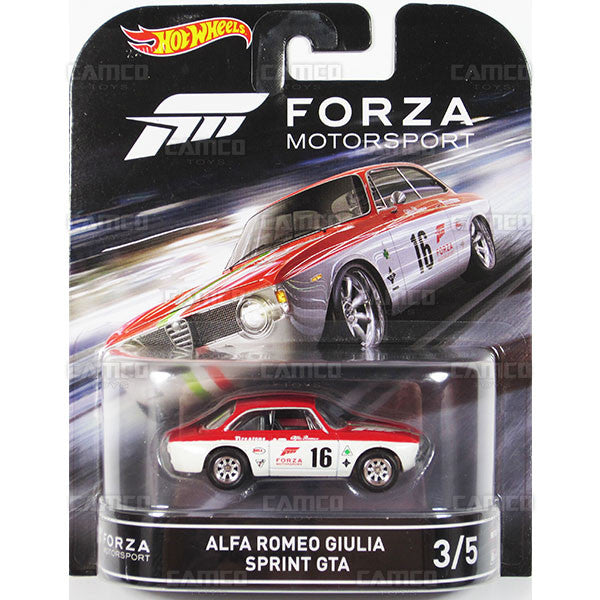 ALFA ROMEO GIULIA SPRINT GTA - 2016 Hot Wheels Retro Entertainment D Case (FORZA Motorsport) Assortment DMC55-959D by Mattel