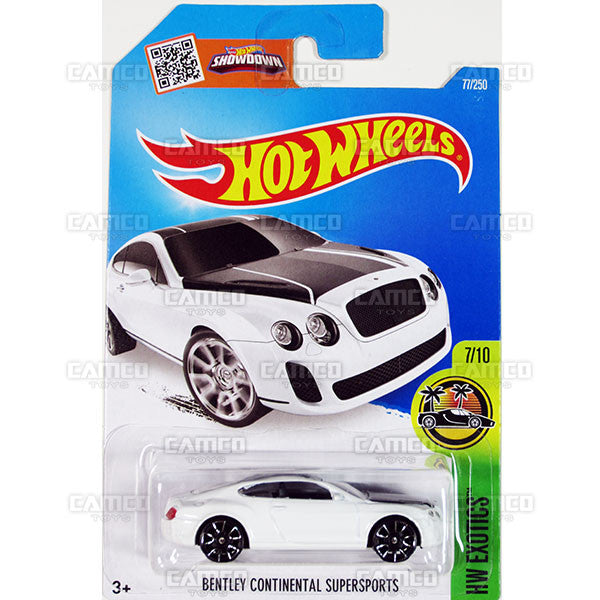 Bentley Continental Supersports #77 White - 2016 Hot Wheels Basic Mainline D Case WorldWide Assortment C4982