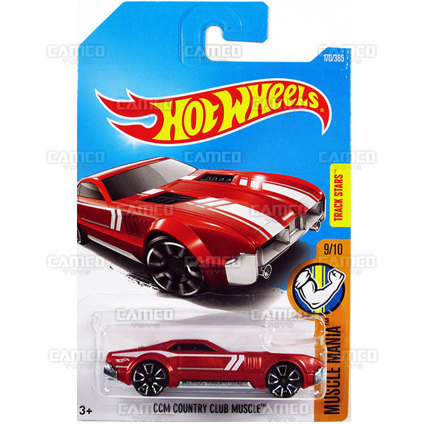 CCM Country Club Muscle #170 red (Muscle Mania) - 2017 Hot Wheels basic mainline H case Worldwide assortment C4982 by Mattel