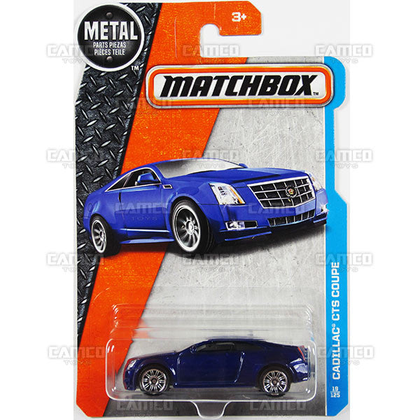 Cadillac CTS Coupe #19 purple - from 2016 Matchbox Basic Case Assortment 30782 by Mattel.
