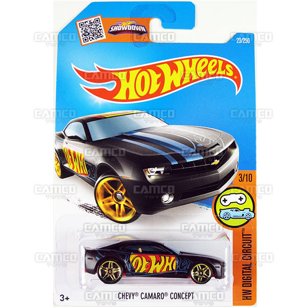 Chevy Camaro Concept #23 Black - 2016 Hot Wheels Mainline C Case WorldWide Assortment C4982