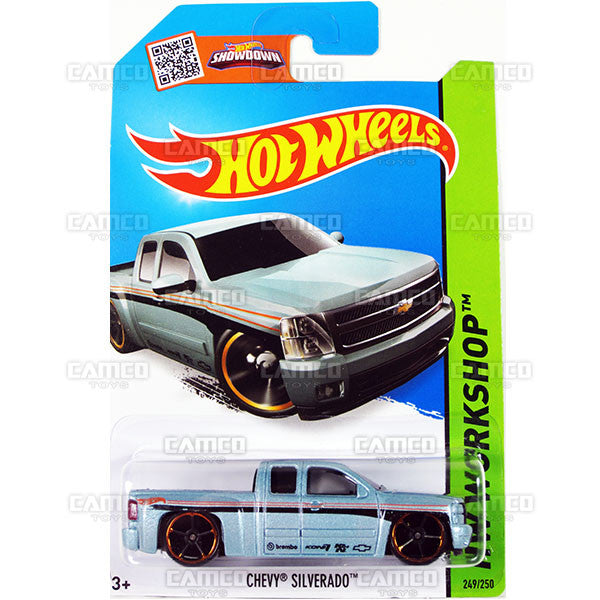 Chevy Silverado #249 blue (HW Workshop) - 2015 Hot Wheels Basic Mainline C4982