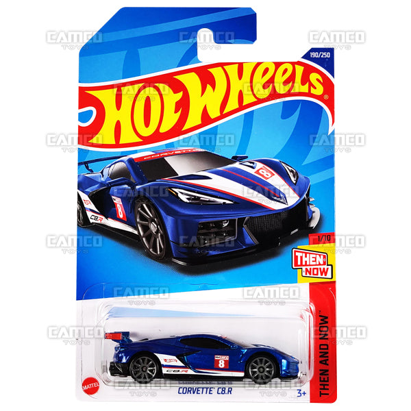 Corvette C8.R #190 blue - Then and Now - 2022 Hot Wheels Basic Mainline 1:64 Case Assortment C4982 by Mattel