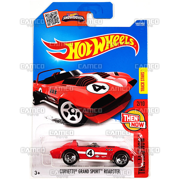 Corvette Grand Sport Roadster #102 red - 2016 Hot Wheels Basic Mainline Assortment C4982 by Mattel.