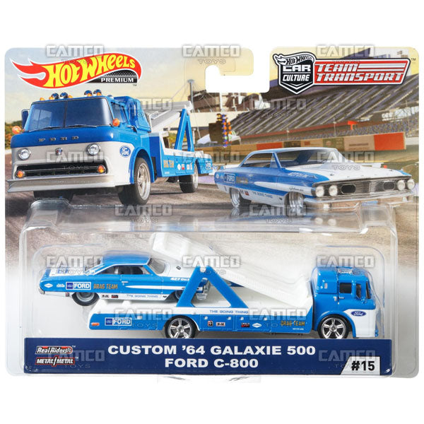 Custom 64 Galaxie 500 Ford C-800 - 2019 Hot Wheels Car Culture Team Transport F Case Assortment FLF56-956F by Mattel.