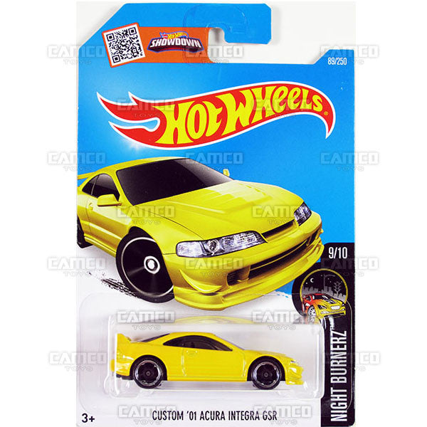 Custom 01 Acura Integra GSR #89 Yellow - 2016 Hot Wheels Basic Mainline F Case WorldWide Assortment C4982
