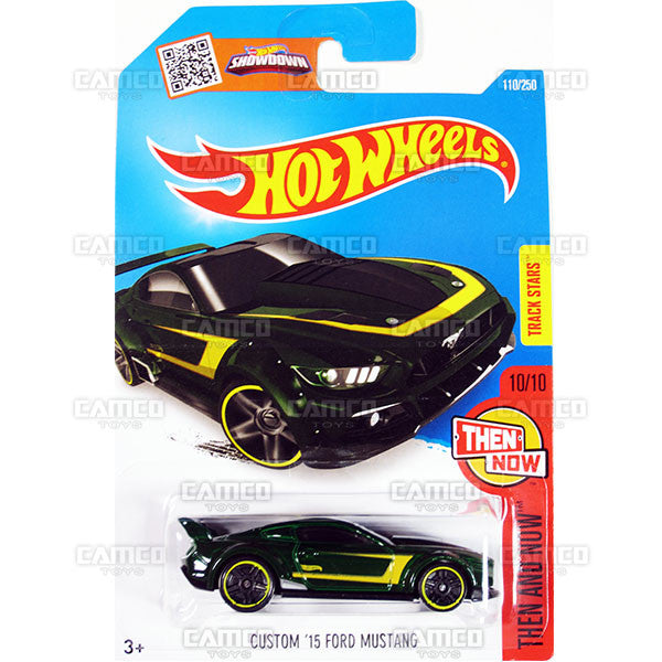 Custom 15 Ford Mustang #110 Green - 2016 Hot Wheels Basic Mainline D Case WorldWide Assortment C4982