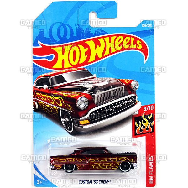 Custom 53 Chevy #109 red - 2018 Hot Wheels Basic Mainline E Case Assortment C4982 by Mattel.
