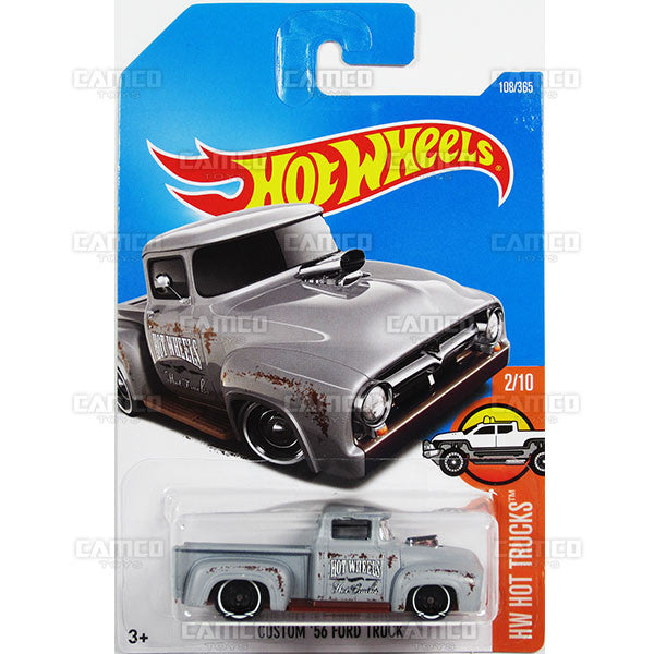 Custom 56 Ford Truck #108 grey (HW Hot Trucks) - from 2017 Hot Wheels basic mainline E case Worldwide assortment C4982 by Mattel.
