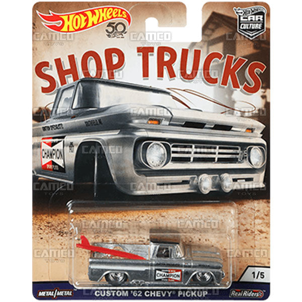 Custom 62 Chevy Pickup - 2018 Hot Wheels Car Culture D Case SHOP TRUCKS Assortment FPY86-956D