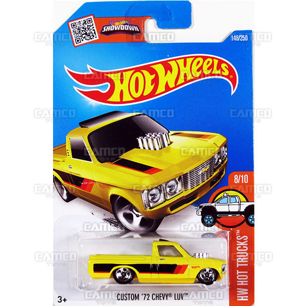 Custom 72 Chevy Luv #148 Yellow (HW Hot Trucks) - from 2016 Hot Wheels Basic Case Worldwide Assortment C4982 by Mattel.