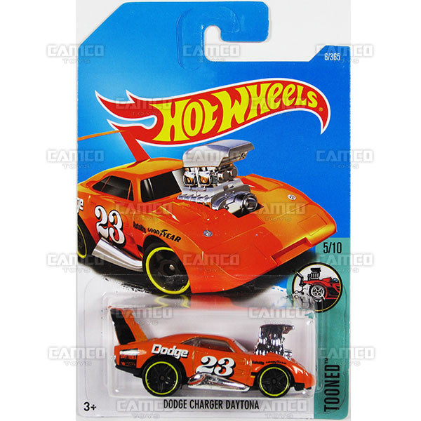 Dodge Charger Daytona #6 Orange (Tooned) - from 2017 Hot Wheels basic mainline B case Worldwide assortment C4982 by Mattel.