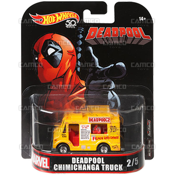 DEADPOOL Chimichanga Truck - 2018 Hot Wheels Retro Replica Entertainment MARVEL H Case assortment DMC55-956H by Mattel.