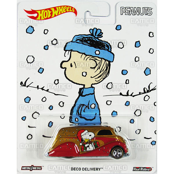 DECO DELIVERY (Snoopy's Christmas) - from 2016 Hot Wheels Pop Culture E Case (PEANUTS) Assortment DLB45-956E by Mattel.