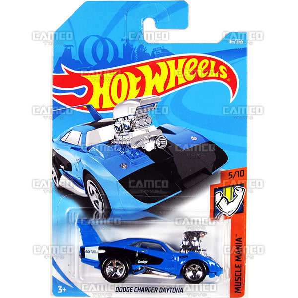 Dodge Charger Daytona #116 blue - 2018 Hot Wheels Basic Mainline E Case Assortment C4982 by Mattel.