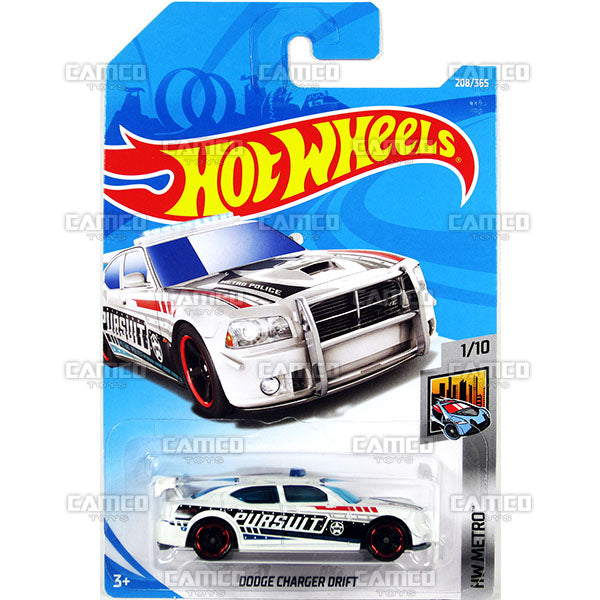 Dodge Charger Drift #208 white - 2018 Hot Wheels Basic G Case Assortment C4982