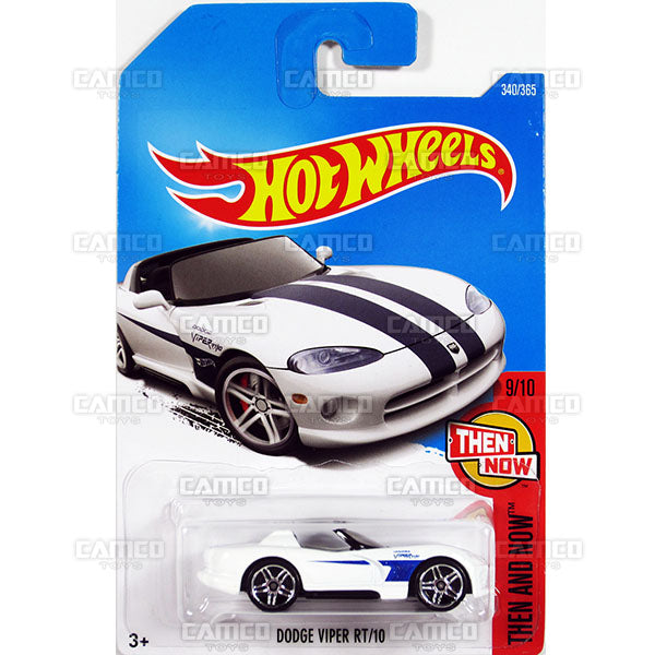 Dodge Viper RT/10 #340 white (Then and Now) - 2017 Hot Wheels Basic Mainline Q Case assortment C4982  by Mattel.