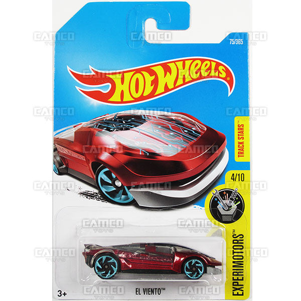 El Viento #75 red (Experimotors) - from 2017 Hot Wheels basic mainline D case Worldwide assortment C4982 by Mattel.