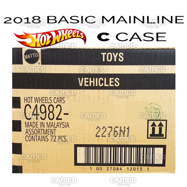 FACTORY SEALED case C - 2018 Hot Wheels (Basic)