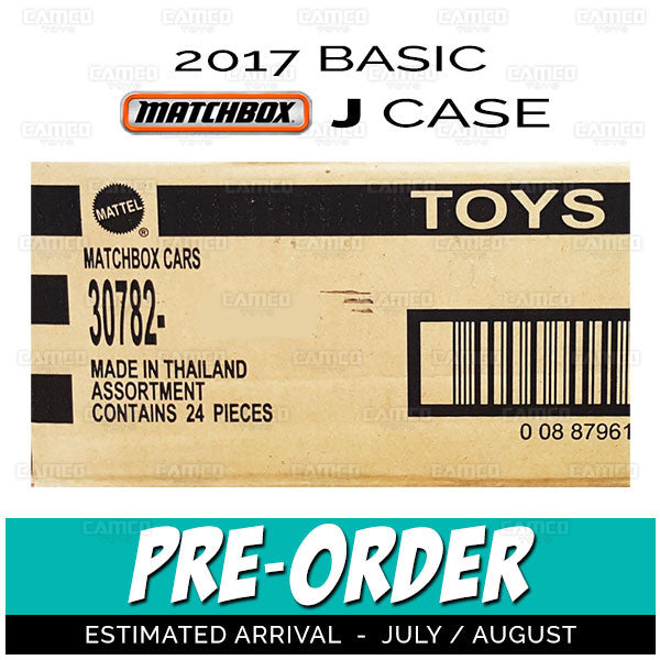 Factory Sealed case of 24 - 2017 Matchbox Basic J case assortment 30782 by Mattel.