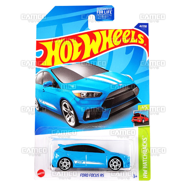 Ford Focus RS #41 blue HW Hatchbacks - 2022 Hot Wheels Basic Mainline Assortment L2593 by Mattel