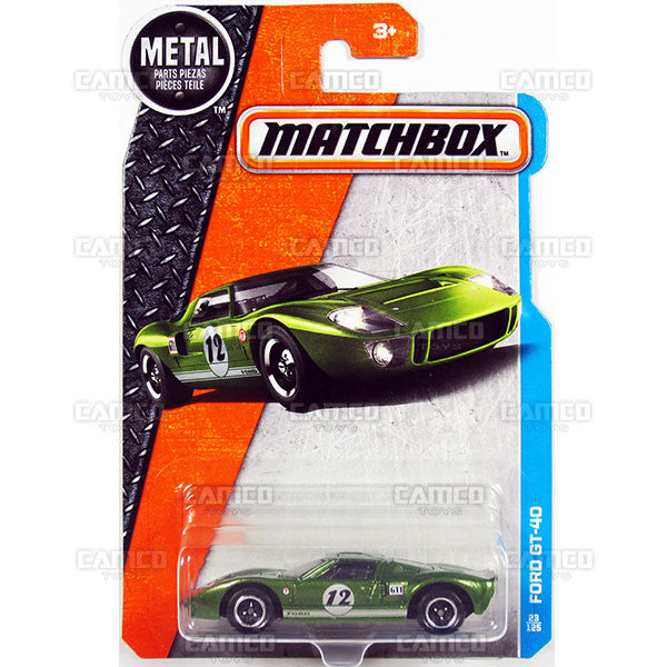 Ford GT-40 #23 green - from 2017 Matchbox Basic B Case Assortment 30782 by Mattel.