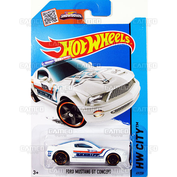 Ford Mustang GT Concept #49 white Sheriff (HW City) - 2015 Hot Wheels Basic Mainline C4982