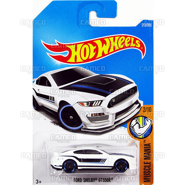 Ford Shelby GT350R #213 white (Muscle Mania) - 2017 Hot Wheels basic mainline J case Worldwide assortment C4982 by Mattel