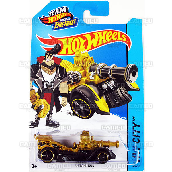 ★「激レア!」ホットウィール グリース GREASE レトロエンターテイメント★ Grease Rod #60 gold - 2015 Hot Wheels basic mainline - Camco Toys