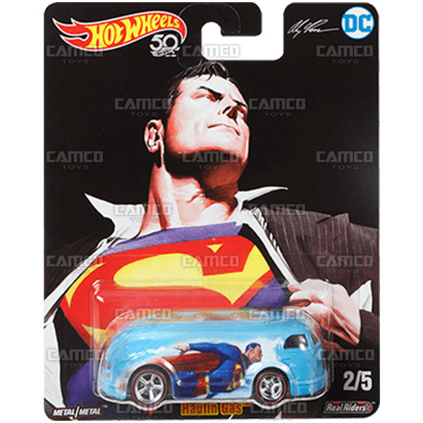 Haulin Gas SUPERMAN - 2018 Hot Wheels Pop Culture P Case (Alex Ross DC Comics) Assortment DLB45-956P by Mattel.