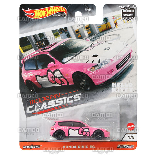 Honda Civic EG (Hello Kitty) - 2020 Hot Wheels Premium Car Culture S Case MODERN CLASSICS Asortment FPY86-956S by Mattel.