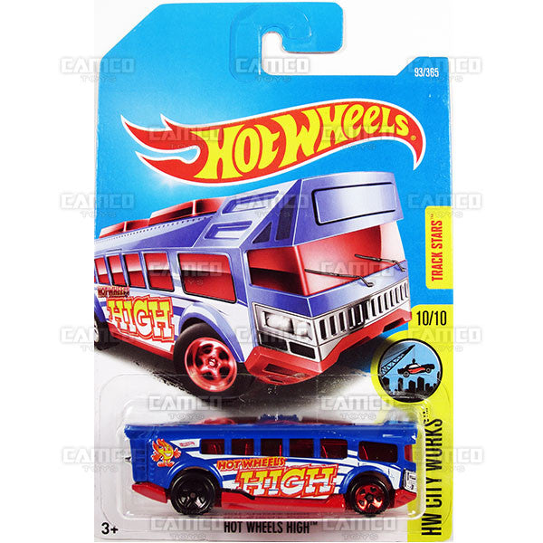 Hot Wheels High #93 blue - from 2017 Hot Wheels basic mainline D case Worldwide assortment C4982 by Mattel.