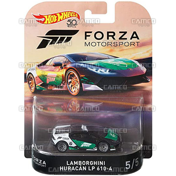 Lamborghini Huracan LP 610-4 - 2018 Hot Wheels Retro Replica Entertainment J Case FORZA MOTORSPORT assortment DMC55-956J by Mattel.
