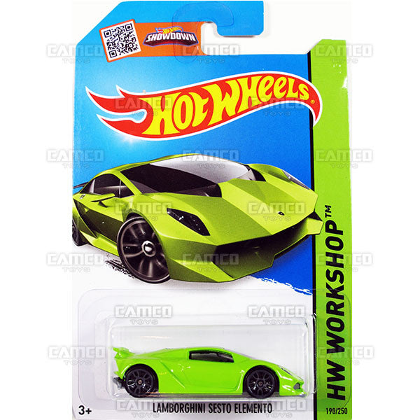 Lamborghini Sesto Elemento #198 lime green (HW Workshop) - 2015 Hot Wheels Basic Mainline C4982