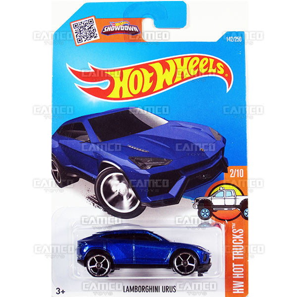 Lamborghini Urus #142 Blue (HW Hot Trucks) - from 2016 Hot Wheels Basic Case Worldwide Assortment C4982 by Mattel.