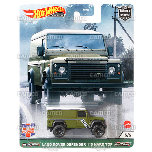 Land Rover Defender 110 Hard Top - 2021 Hot Wheels Car Culture British Horse Power Case A Assortment FPY86-957A by Mattel