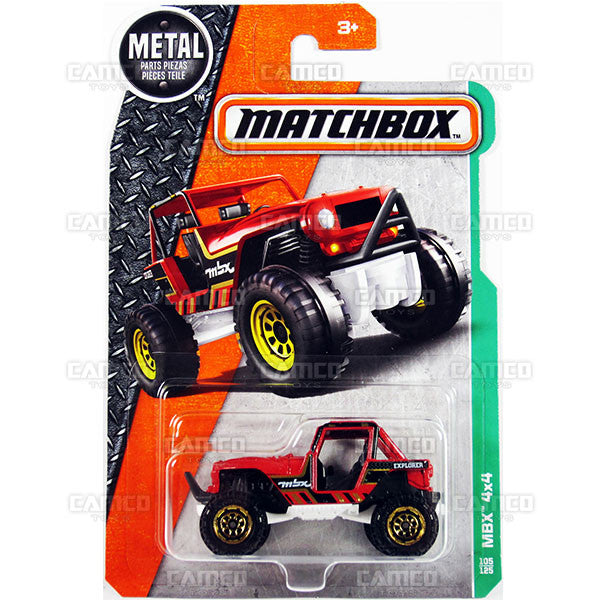 MBX 4x4 #105 red - from 2017 Matchbox Basic A Case Assortment 30782 by Mattel.