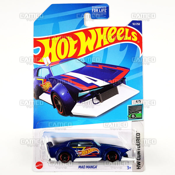 Mad Manga #92 blue - HW Contoured - 2022 Hot Wheels Basic Mainline Case Assortment L2593 by Mattel.