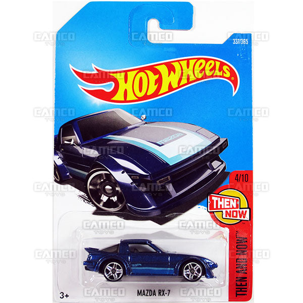 Mazda RX-7 #337 blue (Then and Now) - 2017 Hot Wheels Basic Mainline P Case assortment C4982  by Mattel.